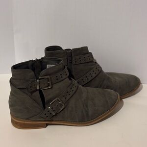 Rocket Dog Greenish Charcoal Ankle Boots with Straps